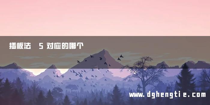 插板法 5对应的哪个